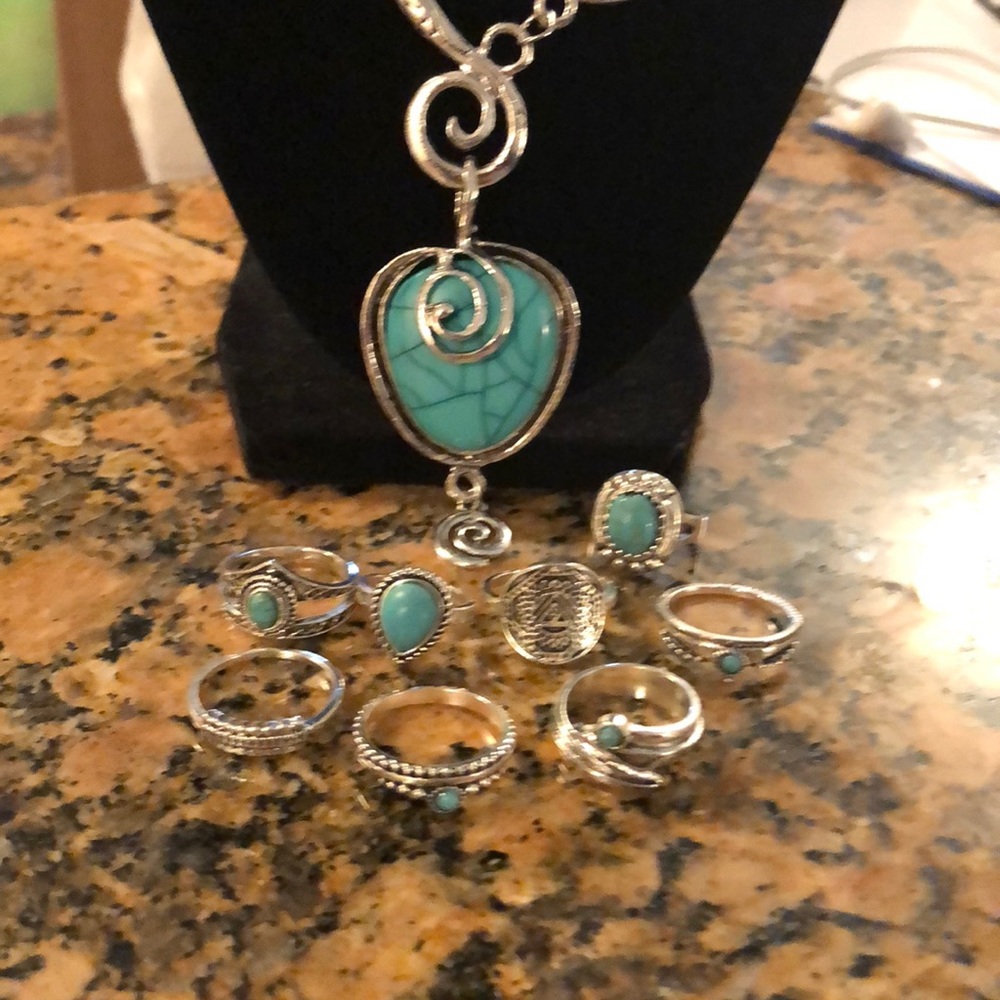 LAST 1🌟8pc Bohemian Ring Set all sz’s, Ring Set🌝 - Picture 5 of 7
